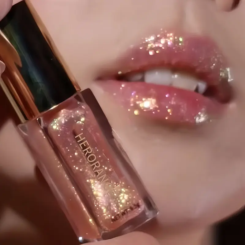 Herorange Lip Glaze, Lipgloss, Long-Lasting Glossy Finish, Non-Sticky, Suitable for All Skin Types, Easy Application, Six Colors Available