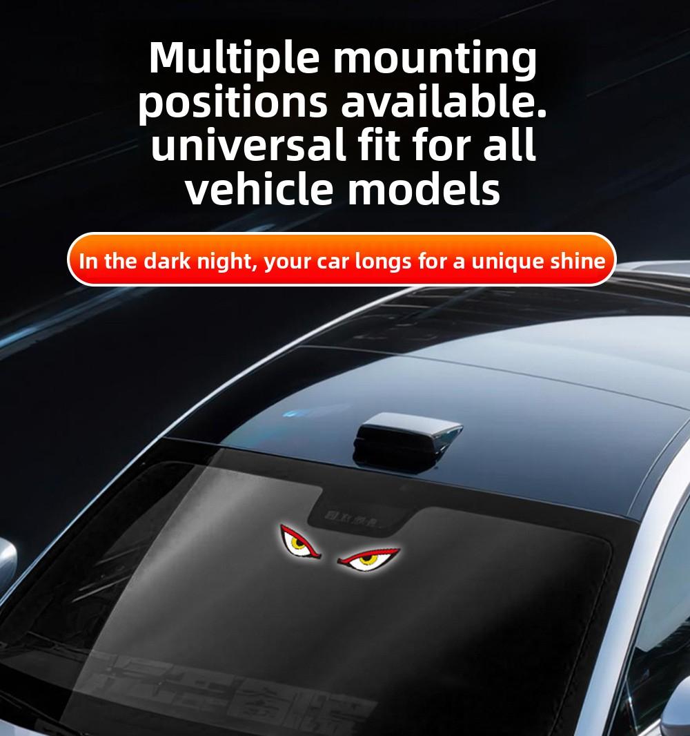 Solar Devil Eye Rear Window Light |   Wireless LED Accent Glow for Night Drive & Car Meets