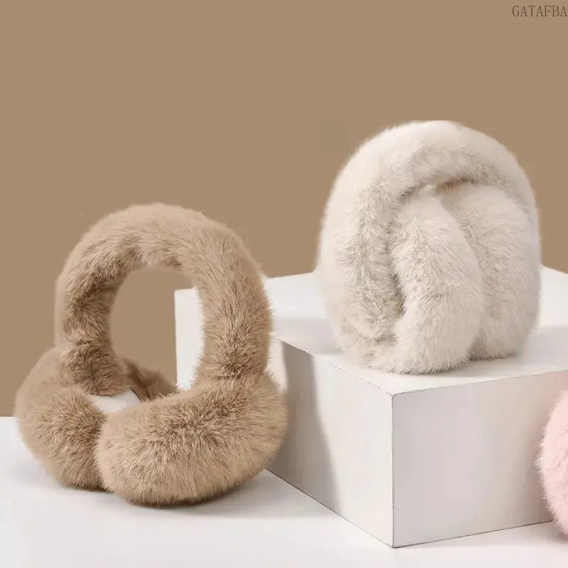 Thick Plush Foldable Winter Earmuffs, Cute Cold‑Resistant Ear Warmers for Ear Protection in Cold Weather