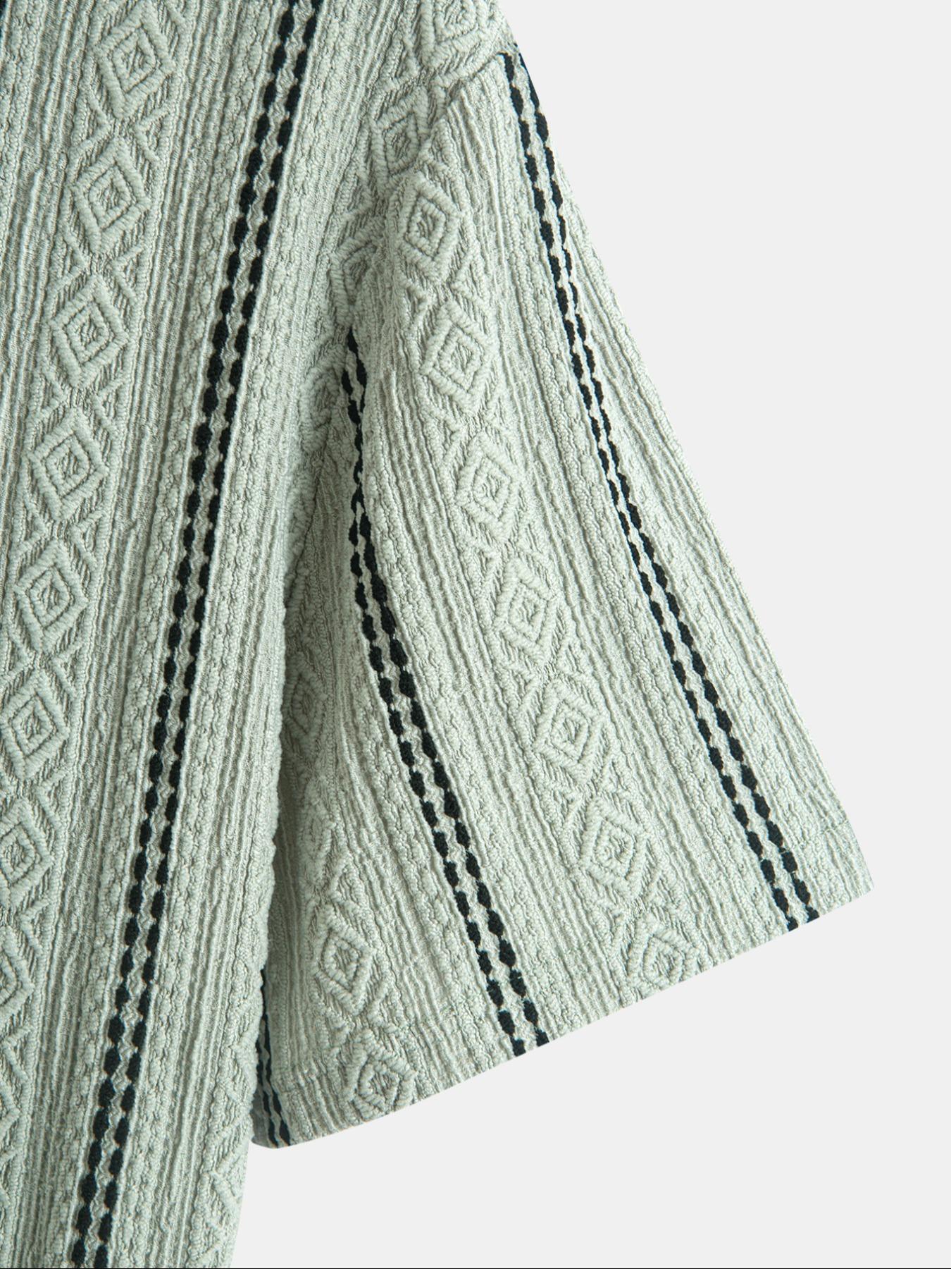 Men's Regular Fit Stripes Print Short Sleeve Polo Shirt Outfit, Casual Fashion Comfy Top for Summer, Men's Clothes for Daily Wear