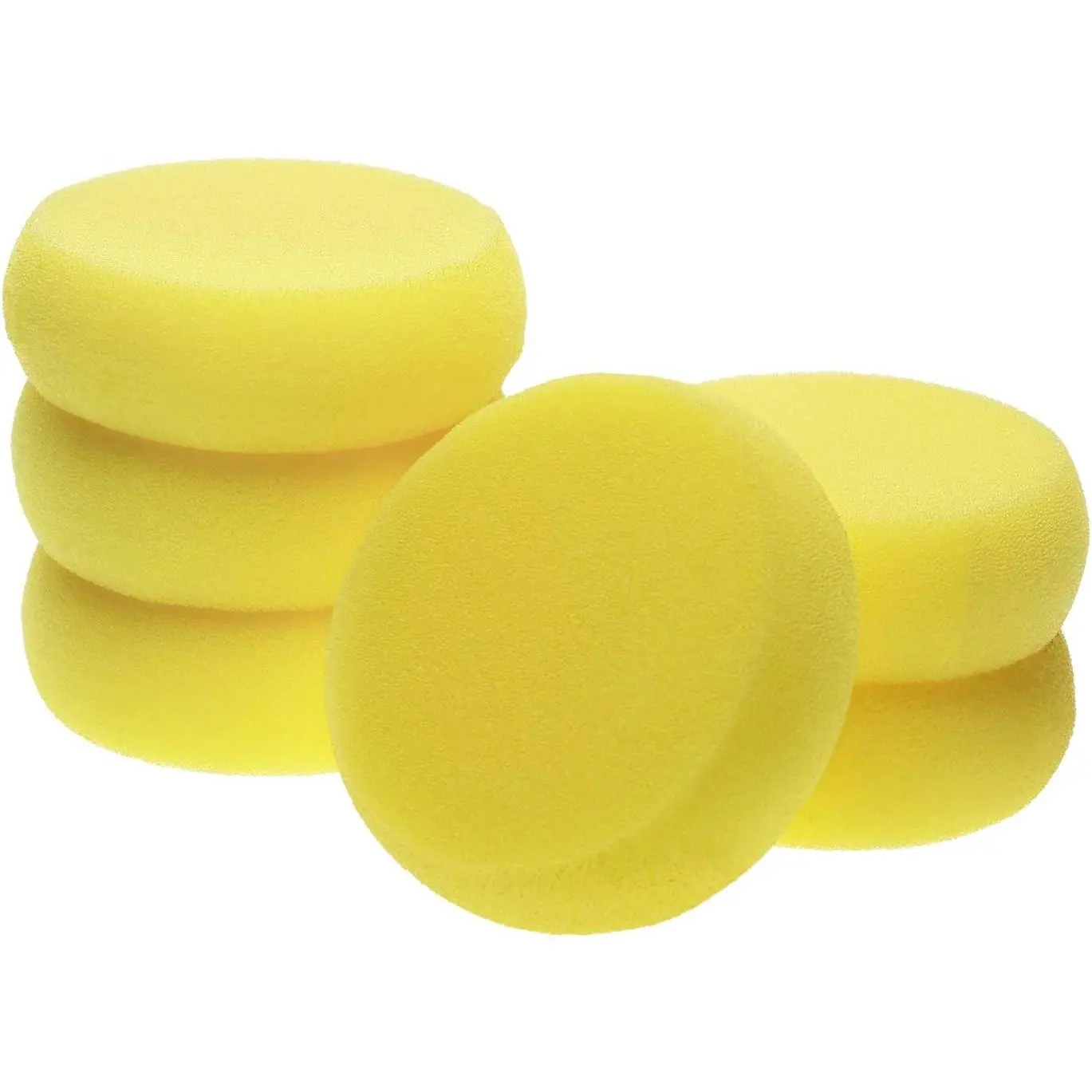 Round Sponges 6 count 3inch Yellow Painting Sponges Synthetic Artist Sponge Watercolors Sponge for Art & Craft Pottery Clay Cleaning Ceramics Wall