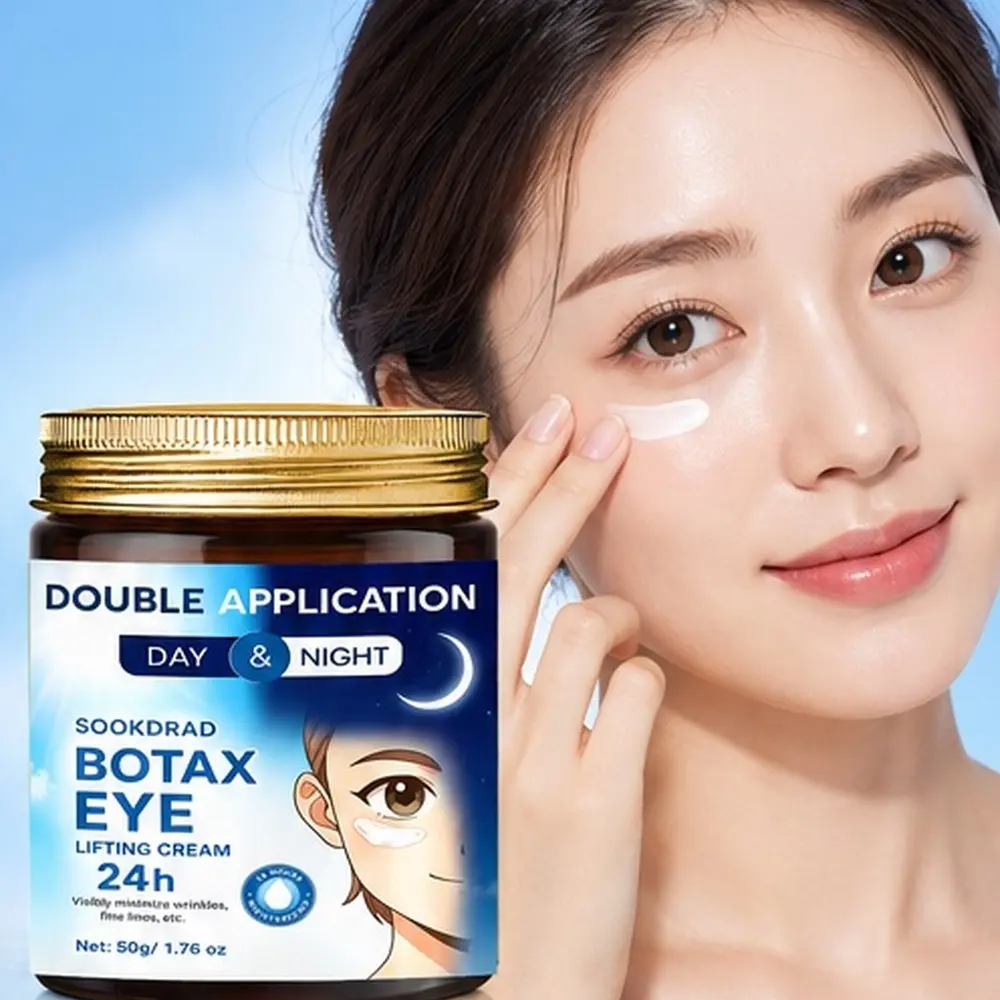 Botax Eye Lifting Cream, double application day and night, 24 hours moisturizing, visibly minimize wrinkles, fine lines, eye area, 1.76 oz, 50g