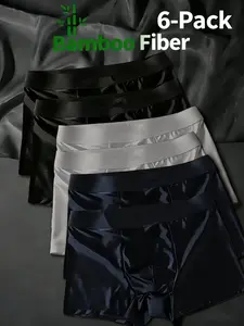 Men's Bamboo Fiber Athletic Underwear 3-6 Pack, Breathable Quick-Dry Fabric Designed for Sports, High Elasticity and Moisture-Wicking