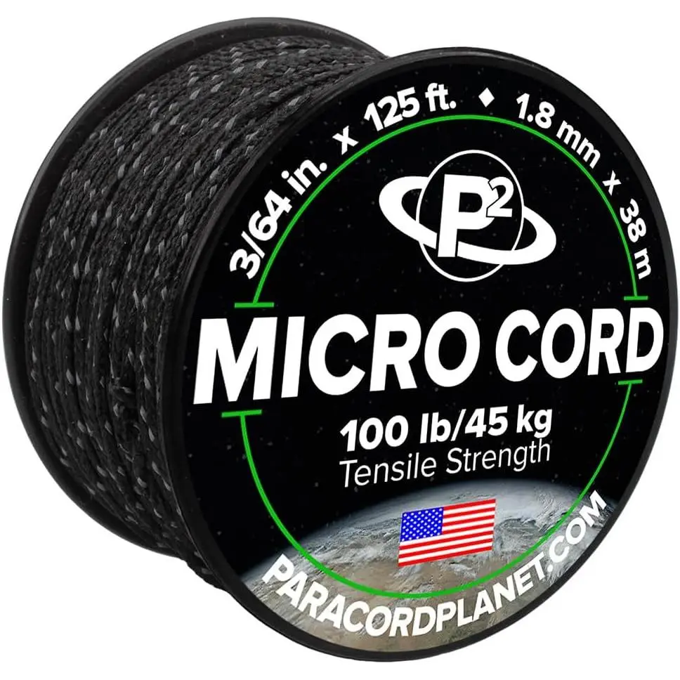 Glow in the Dark Cord or Choice of Cord Colors: 1.18mm Diameter 125 Feet Spool of Braided Cord