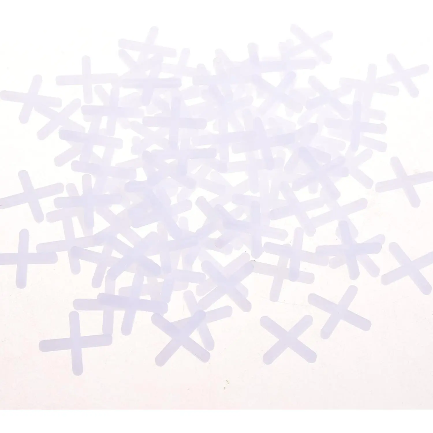 Tile Spacers 1/8 Inch (3mm) Wide for Wall & Floor Tiles, X-Type, 500 Pcs, White Plastic
