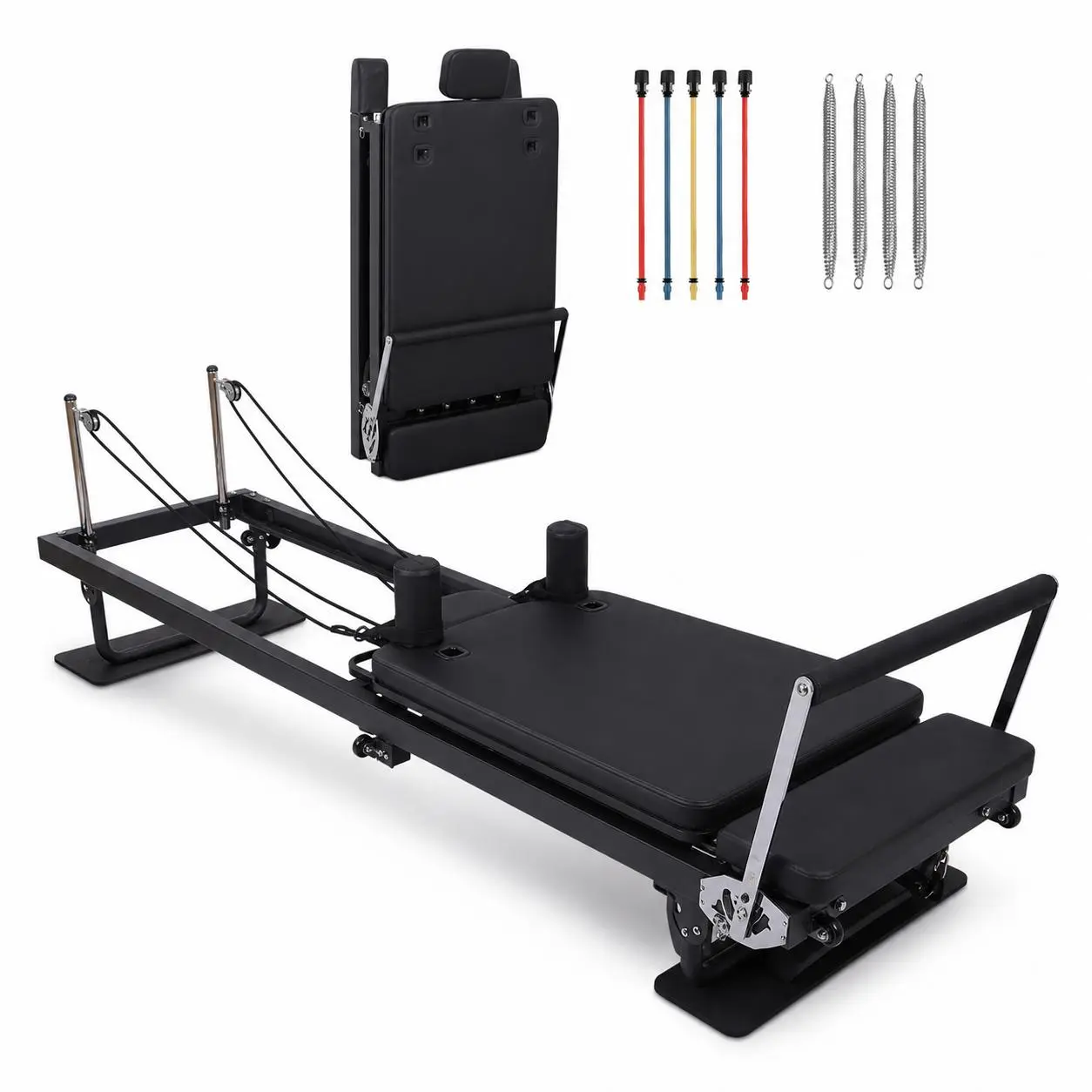 Foldable Pilates Equipment for Home Workouts,Pilates Reformer Machine for Home Gym, Pilates Exercise Equipment