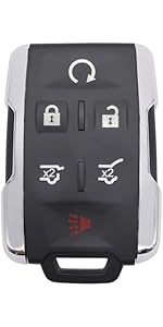 Replacement Key Fob Cover Case fit for Chevy Silverado Colorado GMC Sierra 1500 2500 3500 HD Canyon 2014 2015 2016 2017 2018 2019 2020 2021 Keyless Entry Remote Control Key Fob Shell