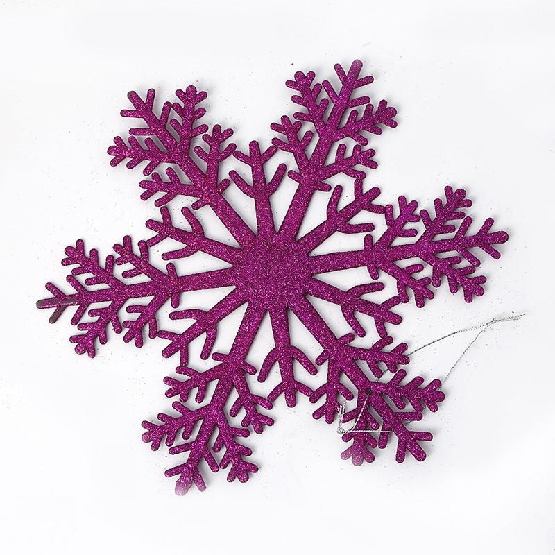 Christmas decoration plastic powder-coated snowflake pieces, Christmas tree ornaments, Christmas decoration supplies