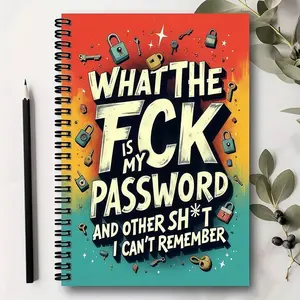 Twin-Wire Spiral Password Lock Notebook, Multi-Functional Workbook Daily Planner Journal, Coil Bound Private Organizer Stationery for Office Work & Personal Daily Records