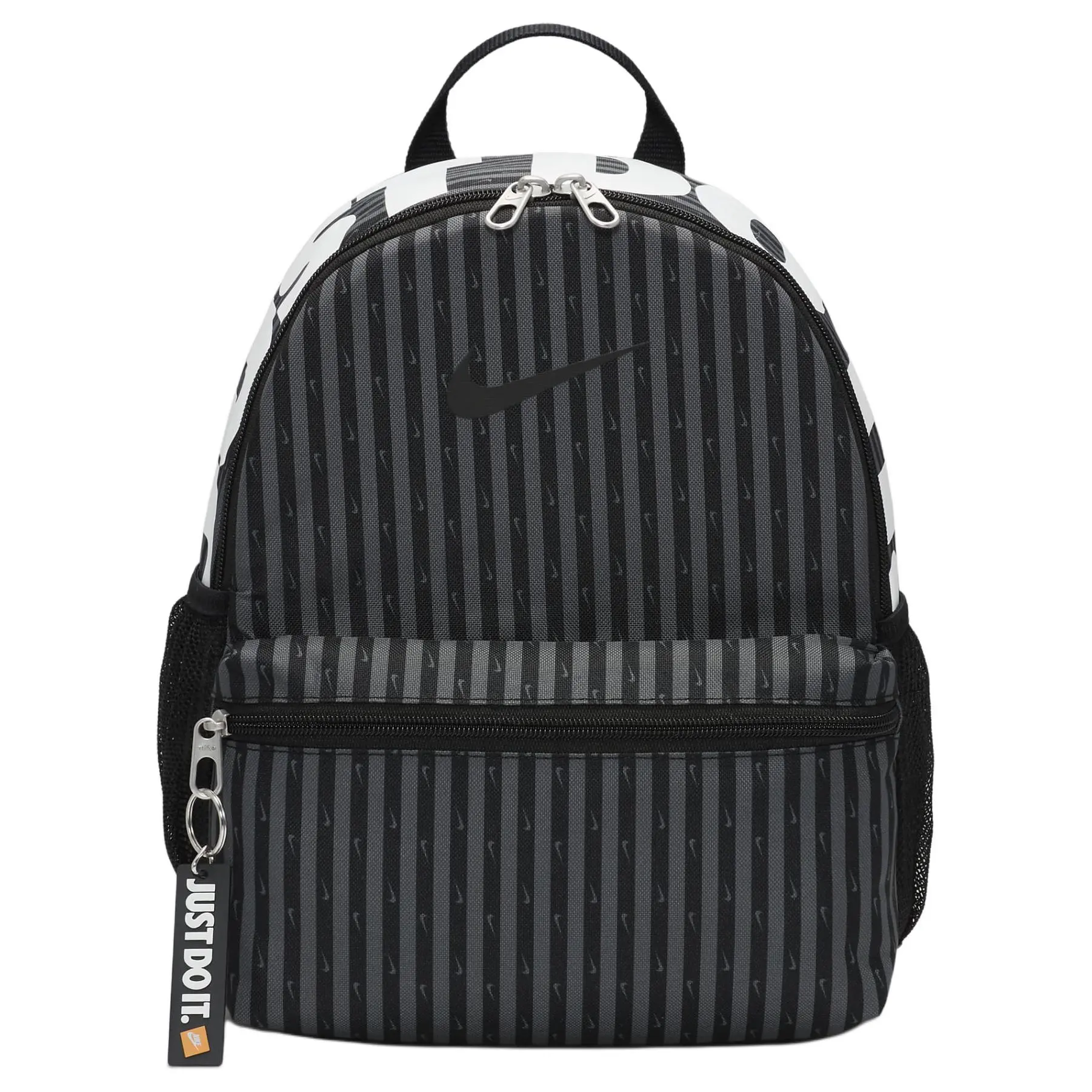 Nike Classic Stripe Mini Backpack for Men – Recycled Polyester, Black
