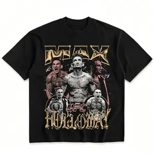 UNDISPUTED  Holloway "Blessed" UFC Cotton Graphic T-shirt For Mens UFC Fan Apparel   Unisex Printing shitr