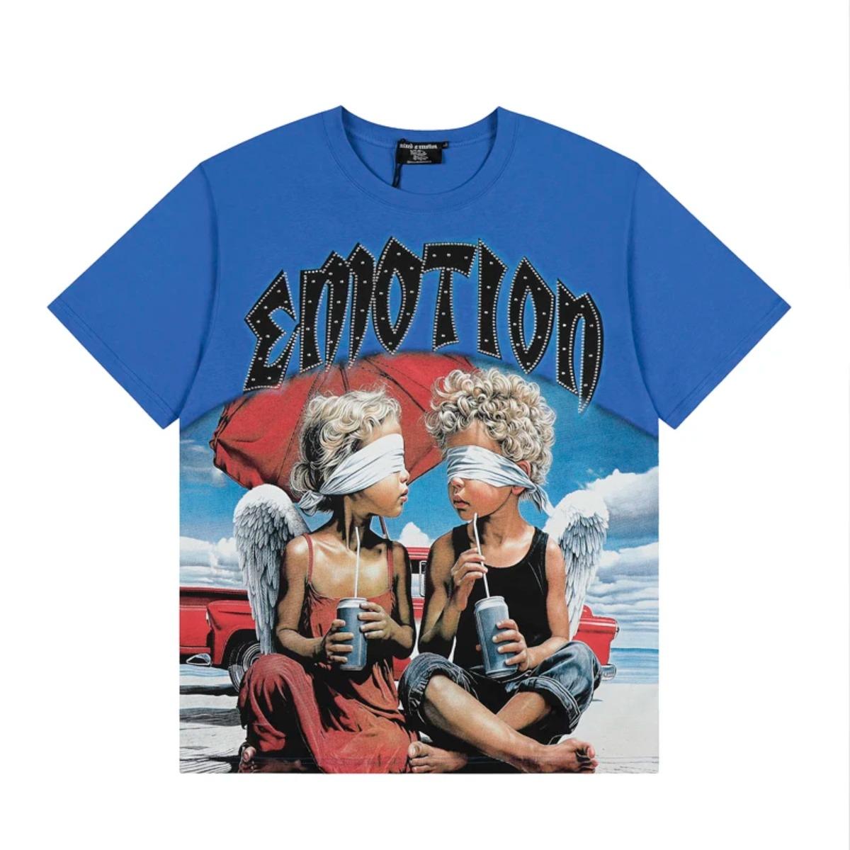 Tshirt Cotton American Retro Style Casual Daily Wear Summer Party For Men Women Unisex Trendy Fashion Top