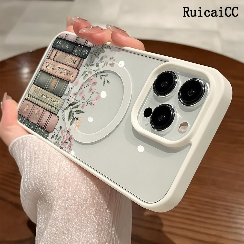 Premium Magnetic Phone Cases for iPhone11/12/13/14/15/16//17/Air/promax/Plus  Floral Bookshelf y2k cased MagSafe Ready, Anti-Fall, Springtok and Ultra-Thin Design | Perfect for Everyday Use Screen Protector Resistance