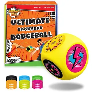 Whomp Ball - Ultimate Backyard Dodgeball - Soft Foam Dice - Yard Games, PE Equipment & Team Building - Outdoor Playground Equipment Dodge Balls - Physical Education for Kids & Adults