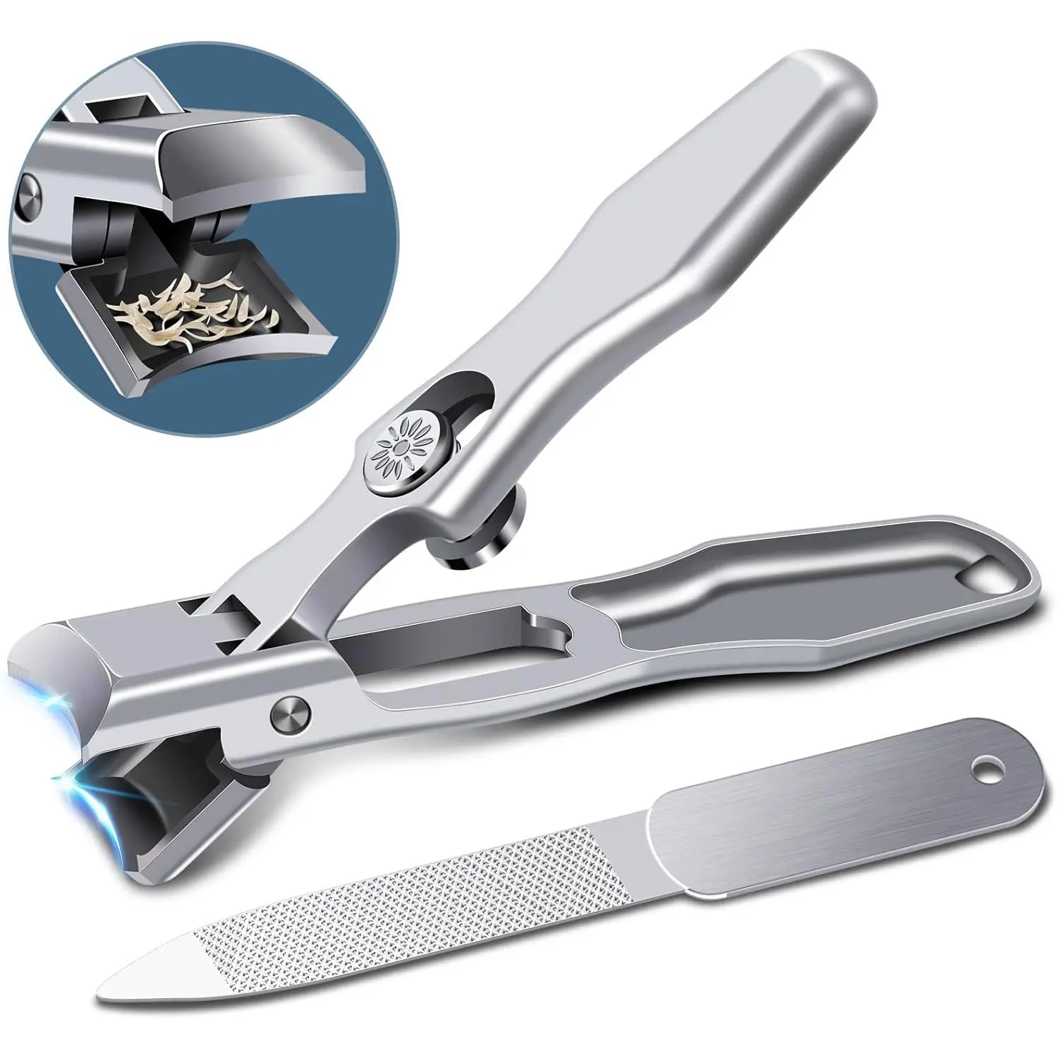 German Nail Clippers for Men with Catcher| Duty Toe Nail Clippers for Thick Seniors, Fingernail Clippers, Anti Splash Nail