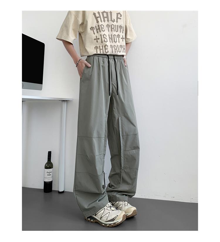 Summer Thin Pants Woven Outdoor Quick- drying Pants Men' s Loose Casual Pants Breathable Mesh Functional Overalls
