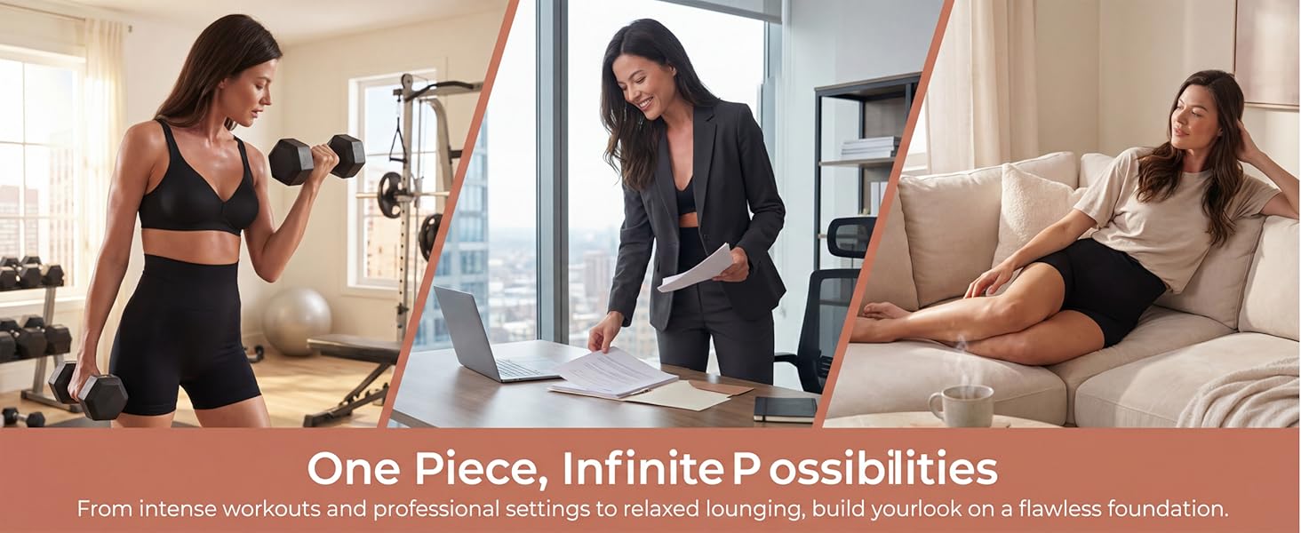 Women High Rise Tummy Control Thigh Compression Inseams Elastane Shorts for Biker Yoga Running Gym and Workout