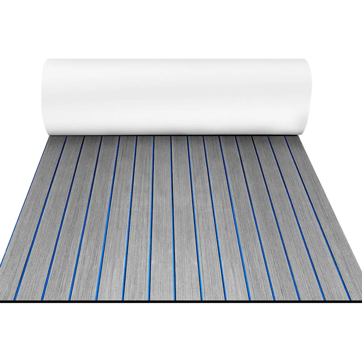 Light Grey With Blue Seam Lines