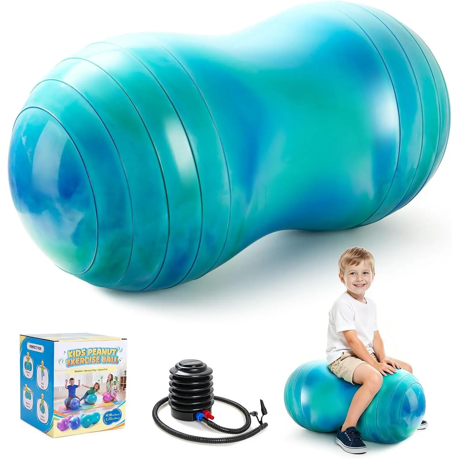 Peanut Ball for  and Adults | 18/20Inch Anti-Burst Exercise Ball