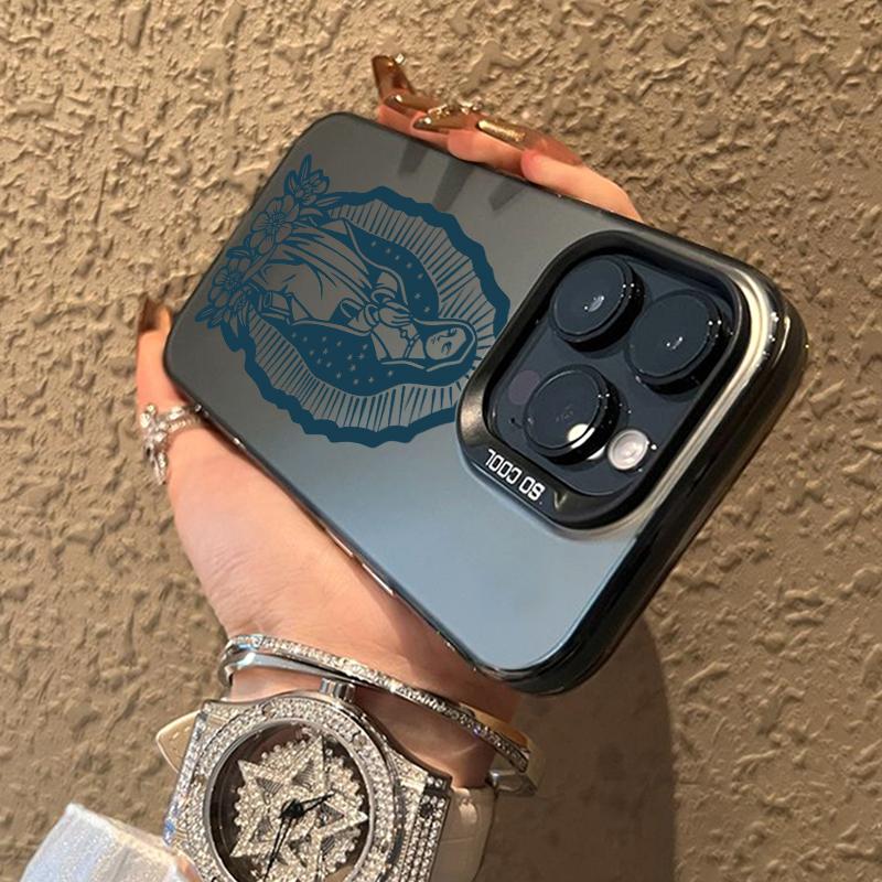 Flower Virgin Mary Pattern Phone Case for iPhone 16 15 14 Pro Max 13 12 11 XR XS Plus Shockproof Non Slip Military-Grade Protection slim Cover