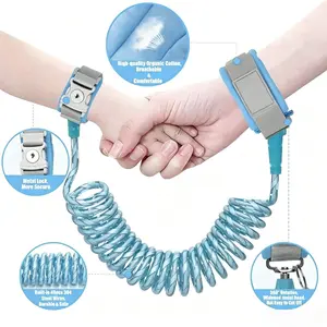 2M Lockable Spring Rope Safety Leash | 360° Rotating Anti-Tangle Design | Travel & Outdoor Essential | Dual-Purpose Key Chain + Security Belt | Premium Traction System for Active Adventures**