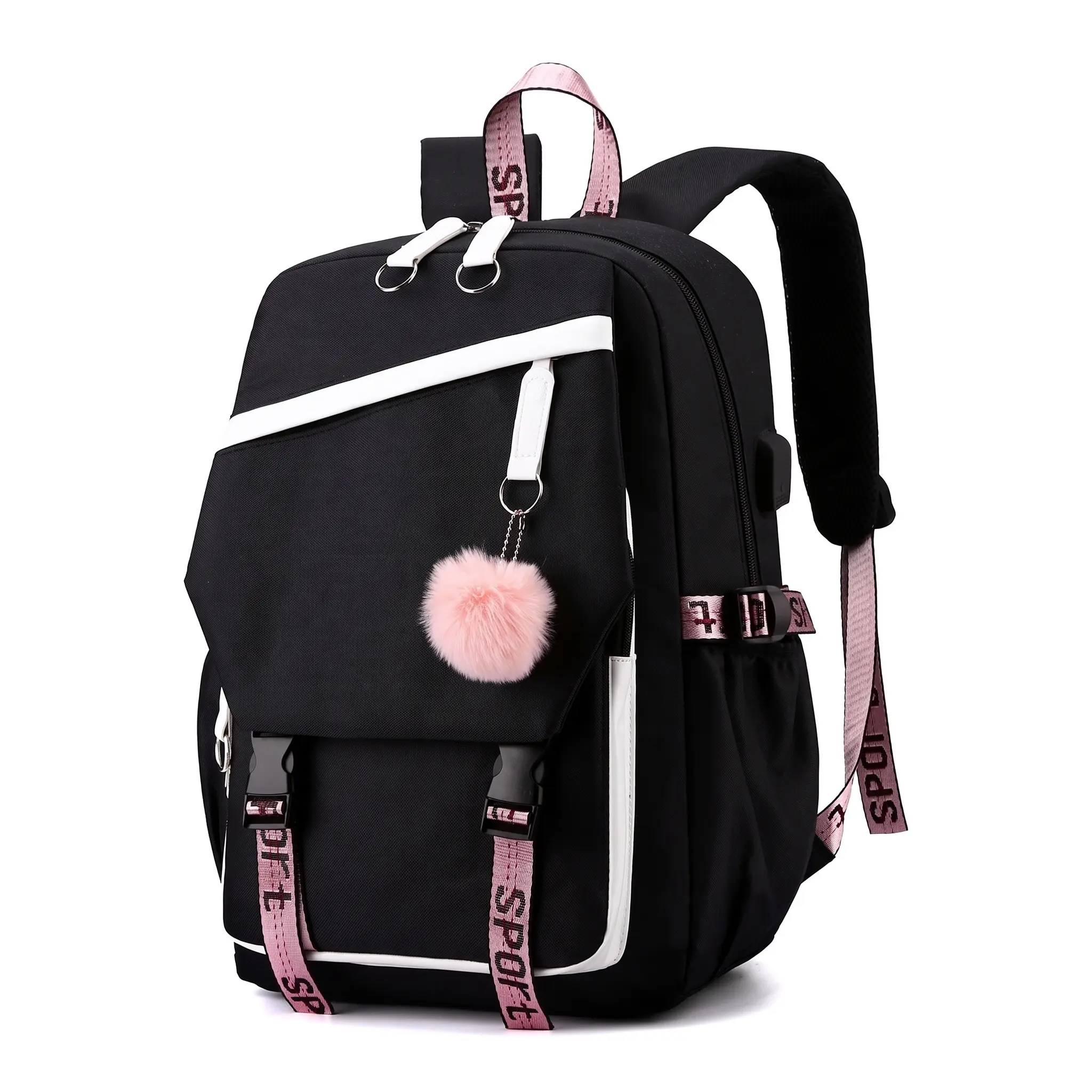 Lightweight Breathable Backpack For School Travel 14 Inch Laptop Oxford Casual Daypack Unisex Stylish Simple Solid Color