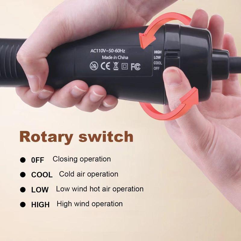 2 in 1 Hair Dryer Brush, Negative Ion Hair Dryer Brush, Hot Air Brush, Hair Styling Tool for Women & Girls, Hairdressing Tool, Hair Dryer Blower