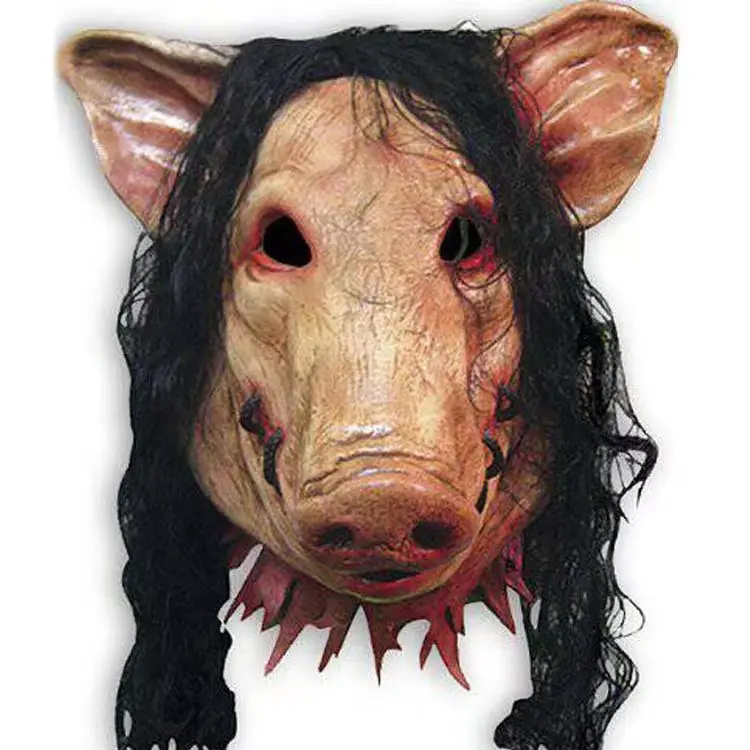 Realistic Bloody Pig Head Mask – Scary Halloween Horror Costume for Adults, Creepy Latex Full Head Mask for Haunted House, Themed Parties & Cosplay Props