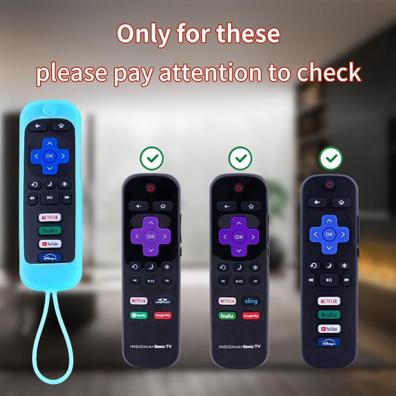 Remote Control Case, 1 Count Luminous Silicone Remote Control Cover, Dustproof Remote Control Protector for TCL Roku TV Remote Control