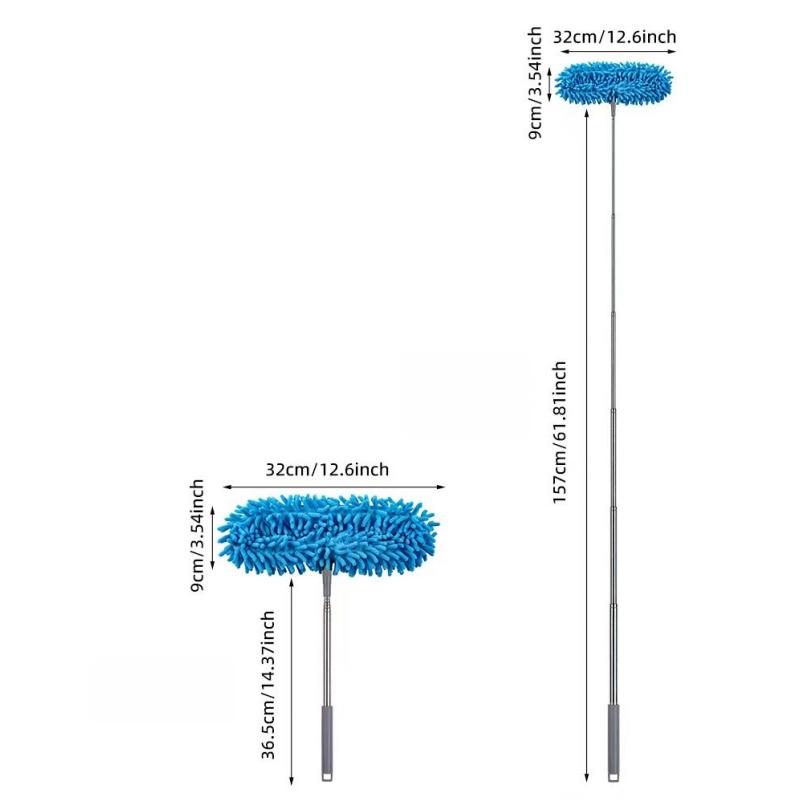 Extendable Telescopic Cleaning Duster Brush for Ceiling Fans, Microfiber Dusting Wand with Adjustable Length, Long Handle for Furniture & Electronics, Home Cleaning Products, Cleaning Supplies