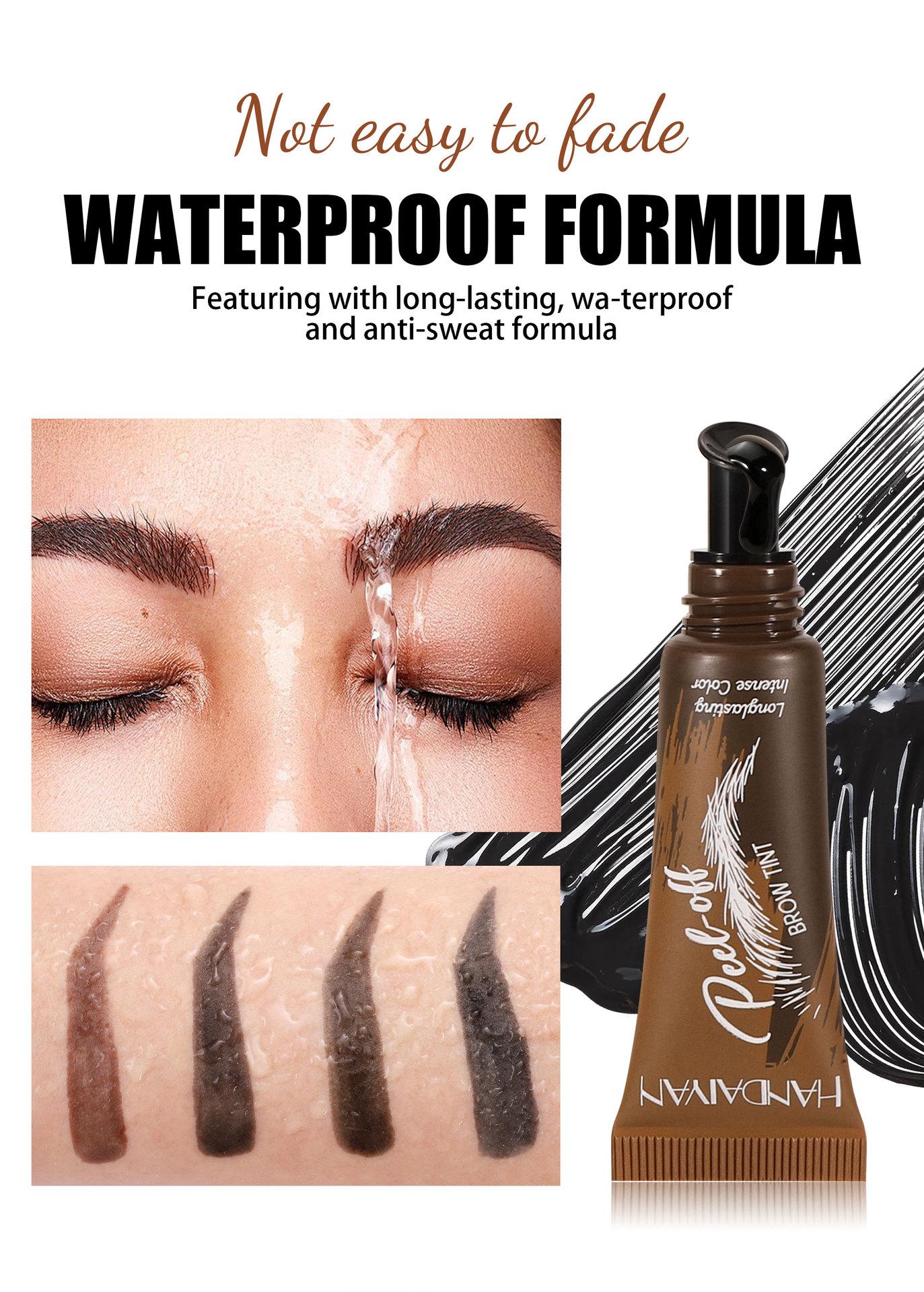 5-Color Tear-Off Brow Tint – Waterproof, Non-Fading, Long-Lasting Pigment for Precise Brow Definition & Effortless Wild Brow Looks - Easy-to-Use Makeup Tool for Women, Cosmetics, Eyebrow products