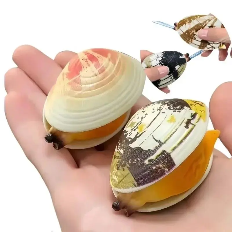 5PCS Water Spraying Clam Toy Flower Armor Prank Shell Decompression Funny Simulation Toy for Kids