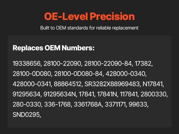 VEVOR Starter High Torque Starter Motor for Pontiac Toyota 17841 2800330 3371171