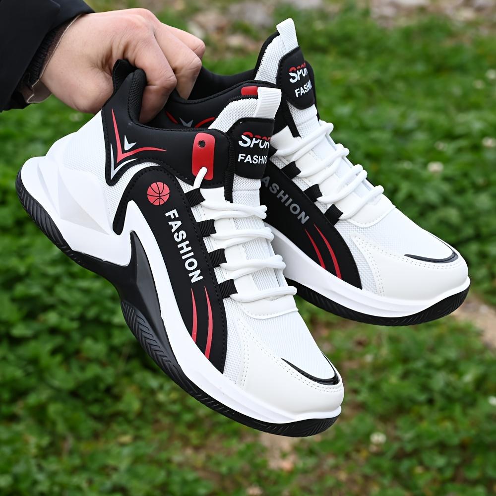 UYCEKK New Spring Basketball Shoes for 2026, Casual Sports Sneakers, White High-Top Outdoor Trendy Shoes, Breathable And Fashionable Summer Footwear for Men.