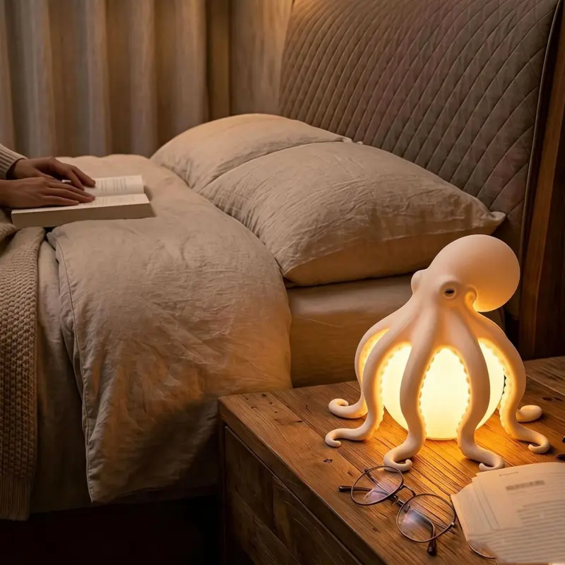 Octopus Coastal Decor Table Lamp