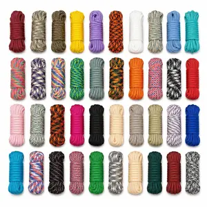 40-Color Mixed Paracord Set, 5mm 7-Strand Durable Rope for Camping, Hiking, Survival, Lanyards, Bracelets & DIY Crafts
