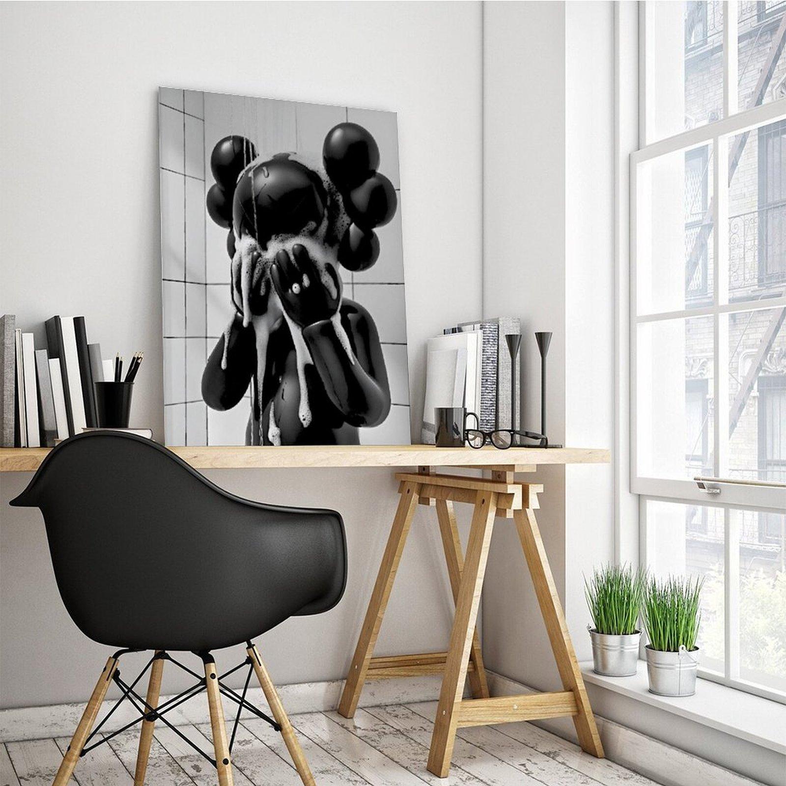 Kaws in Shower Hypbeast Poster - Printable Art for Shower Wall Art, Washroom Wall Decor, Graffiti Kaws Wall Art Gift