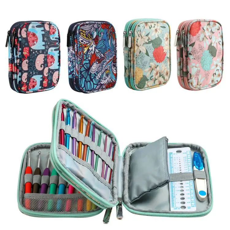 Portable Multi-Slot Tool Organizer Case, 600D Oxford Cloth Zipper Storage Bag for Craft Tools, Pens, Markers and Small Accessories