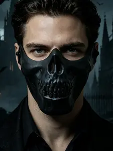 Half Face Mask for Outdoor Sports, Breathable Comfort Mask, Halloween Skull Mask, Cosplay Game Mask, Fun Prank Novelty Trick