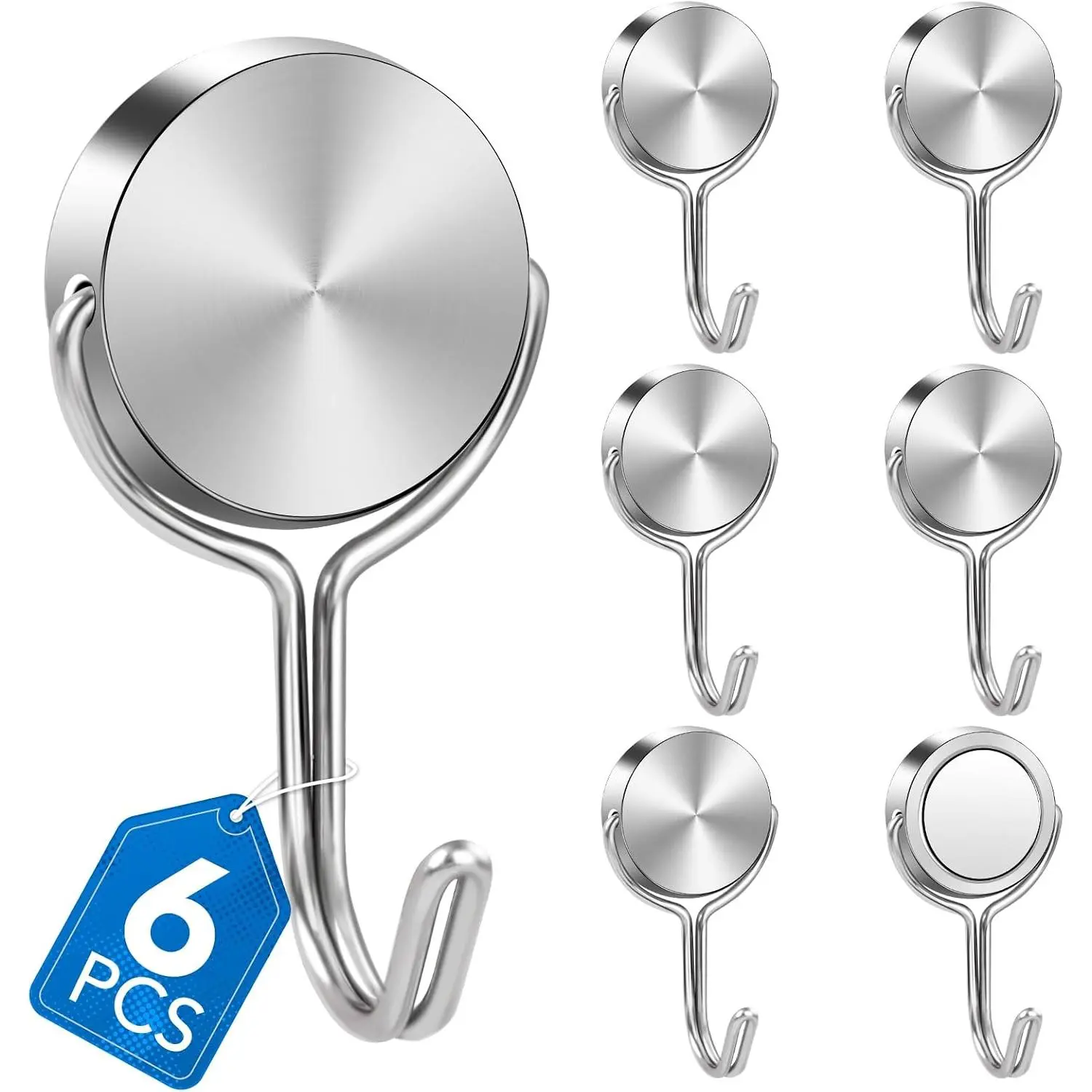 Hooks, 60Lbs 6 Pack for Cruise Cabins | Heavy Duty Swivel Rare Earth ,Classroom,Refrigerator,Grill,Cruise Ship,,Locker Accessories