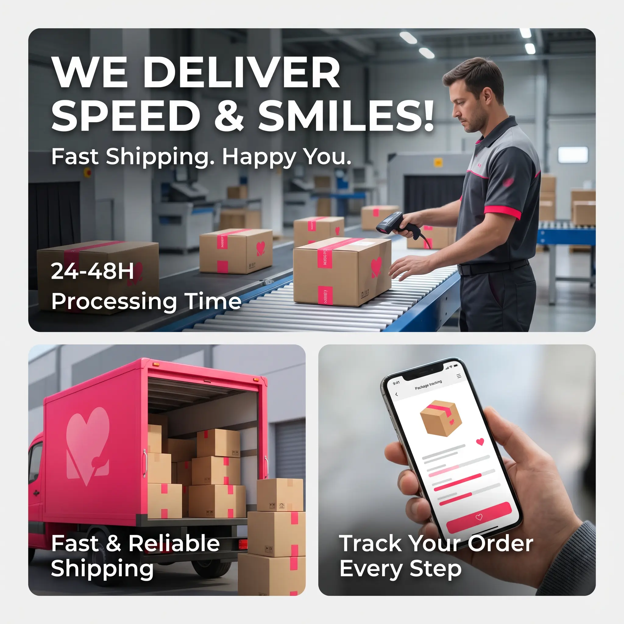 Lightning-Fast Shipping: Quick Processing, Secure Packing & On-Time Delivery