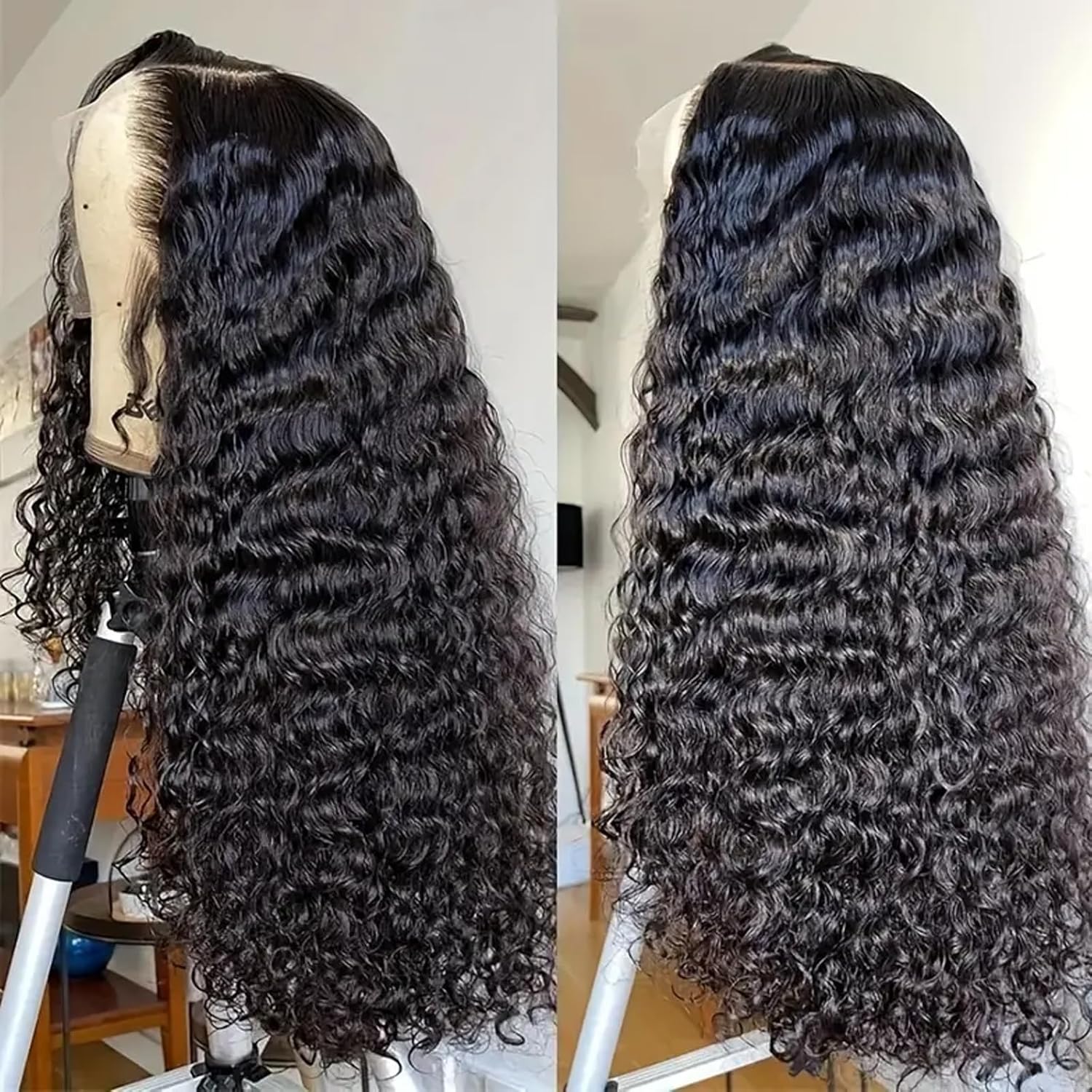 Bling Hair Deep Wave Lace Frontal Wigs 13x6 13x4 Hd Transparent Lace Frontal Human Hair Wigs For Women Curly Wave Human Hair Lace Front Wigs 180% Density TikTokShopHolidayHaul