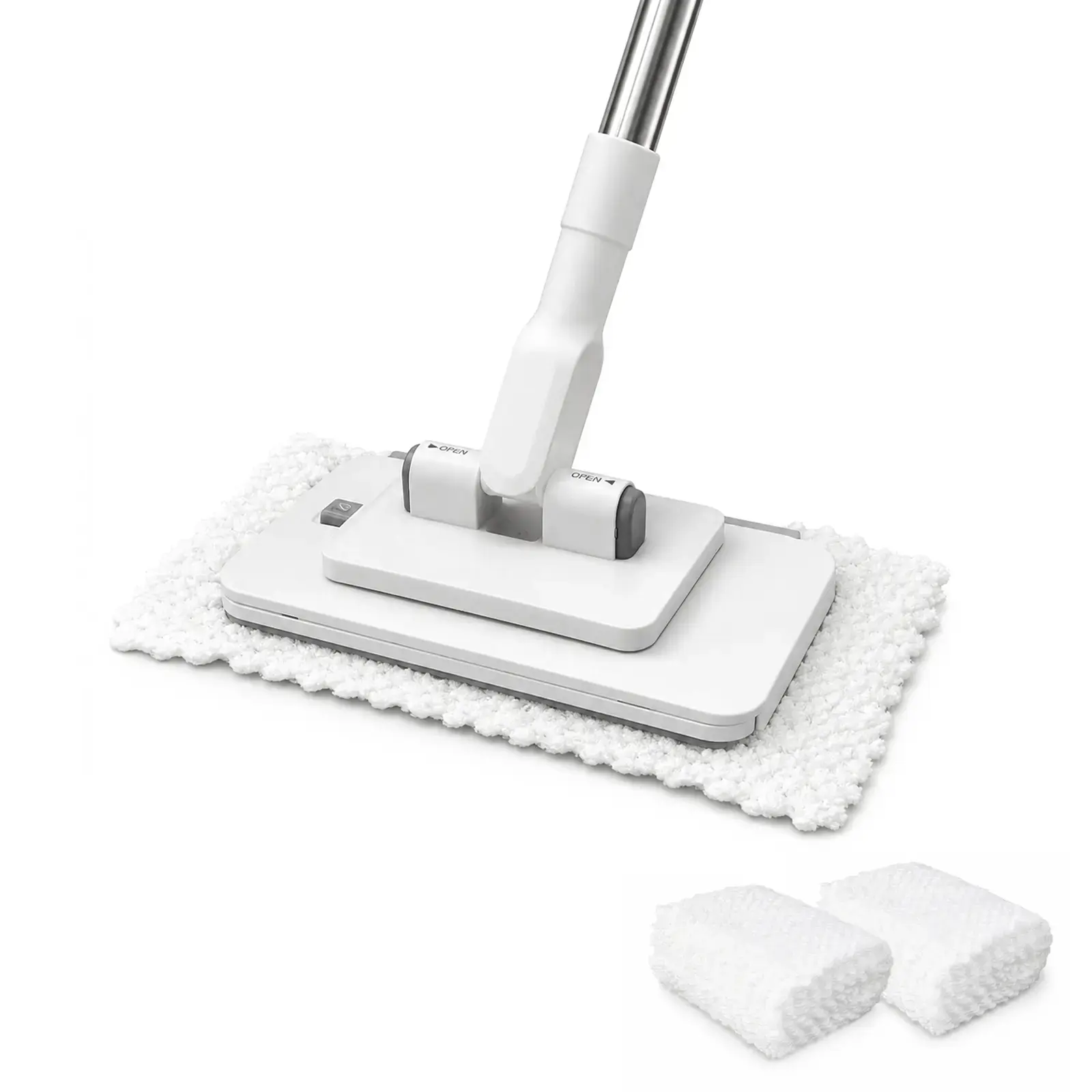 Retractable Disposable Dust Mop, Hands-Free Automatic Clamp, Dry & Wet Dual Use, Replaceable Non-Woven Pads, No Hand Wash, Lazy Household Dust Cleaner for Hardwood Floors, Tile Floors and Baseboards