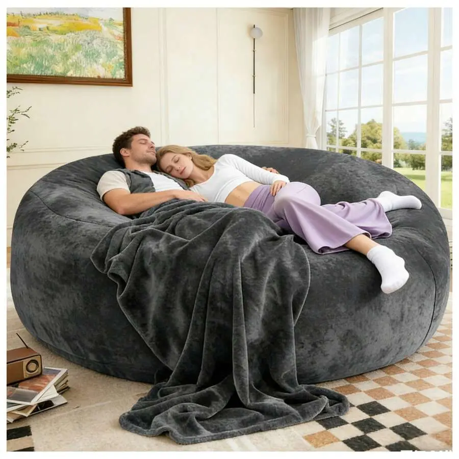 SANAE 4FT Large Giant Memory Foam Bean Bag Chair With Filler, Casual Reading Chair For Adults – Living Room & Bedroom Use