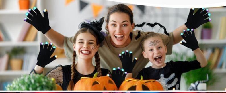 LED Gloving Finger Gloves - Flashing Rave Gear for Parties, Concerts & Nighttime Fun