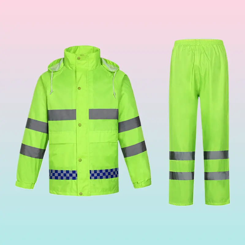 Heavy Split Raincoat & Pants Suit Full Body Heavy Rain Protection For Adult Men Women Outdoor Road Administration Duty Use
