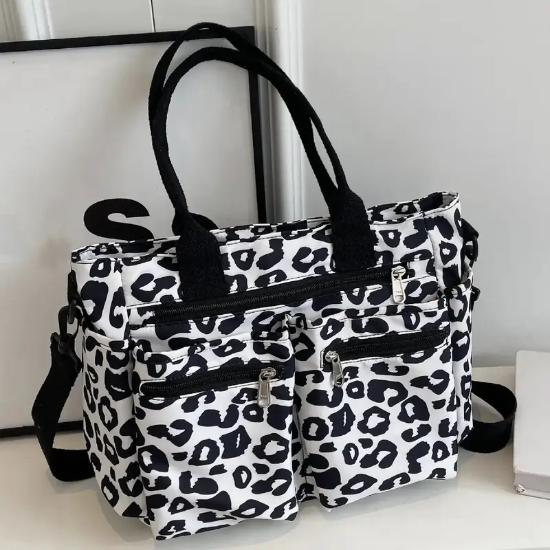 Women's Strawberry Pattern Tote Bag, Strawberry Themed Bag, Patterned Bag, Fashionable Large Capacity Shoulder Bag for Daily Used, Casual Trendy Versatile High-quality Daily Commuting Bag, Commuter Tote Bag, Stylish Tote Bag, Casual Everyday Bag