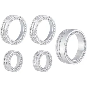 Koongloong Bling Accessories Fit for Ford Maverick 2024 2023 2022 Gear Shift Knob Cover Rhinestone AC Volume Switch Covers Car Interior Decor 5PCS