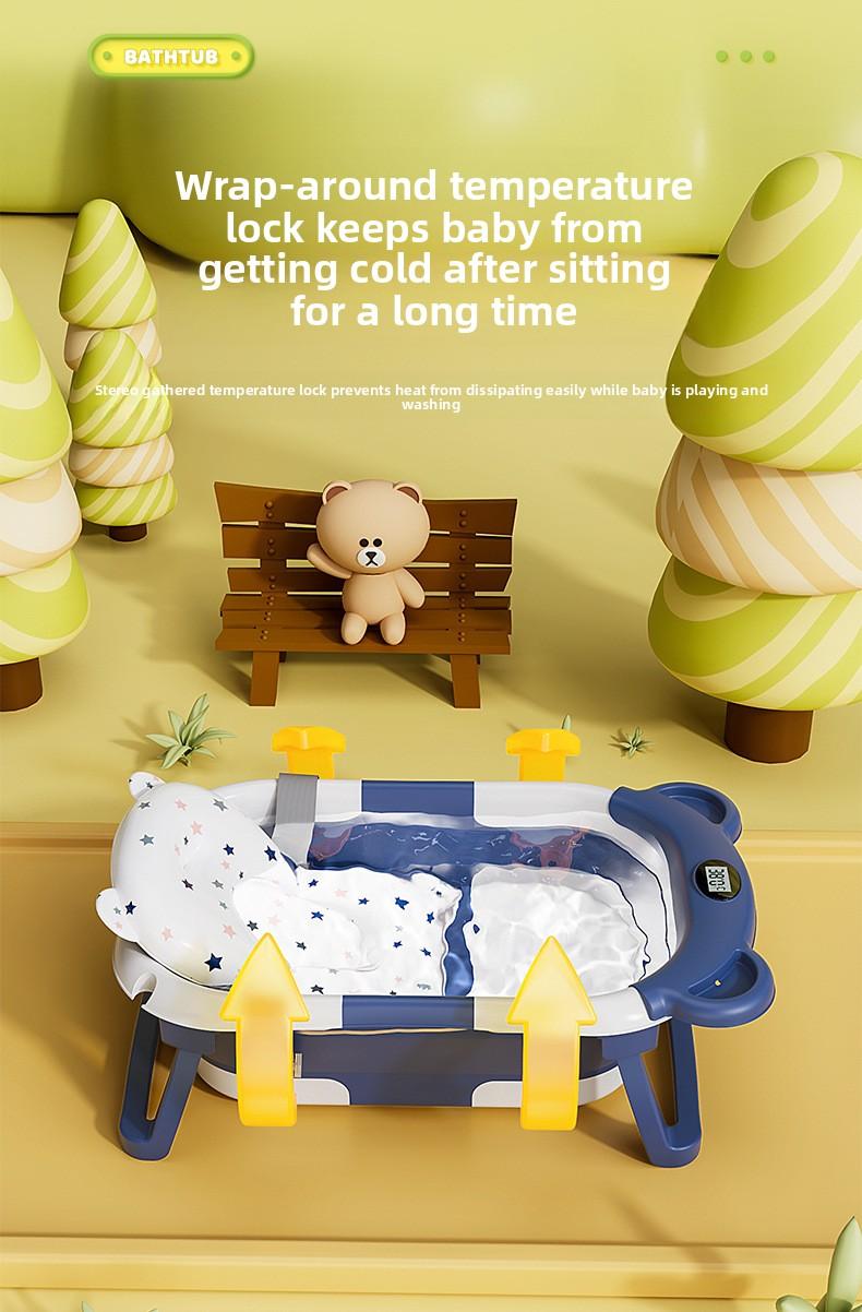 Must-Have Baby Essential!Collapsible Bath Tub for Sit & Lay Bathing