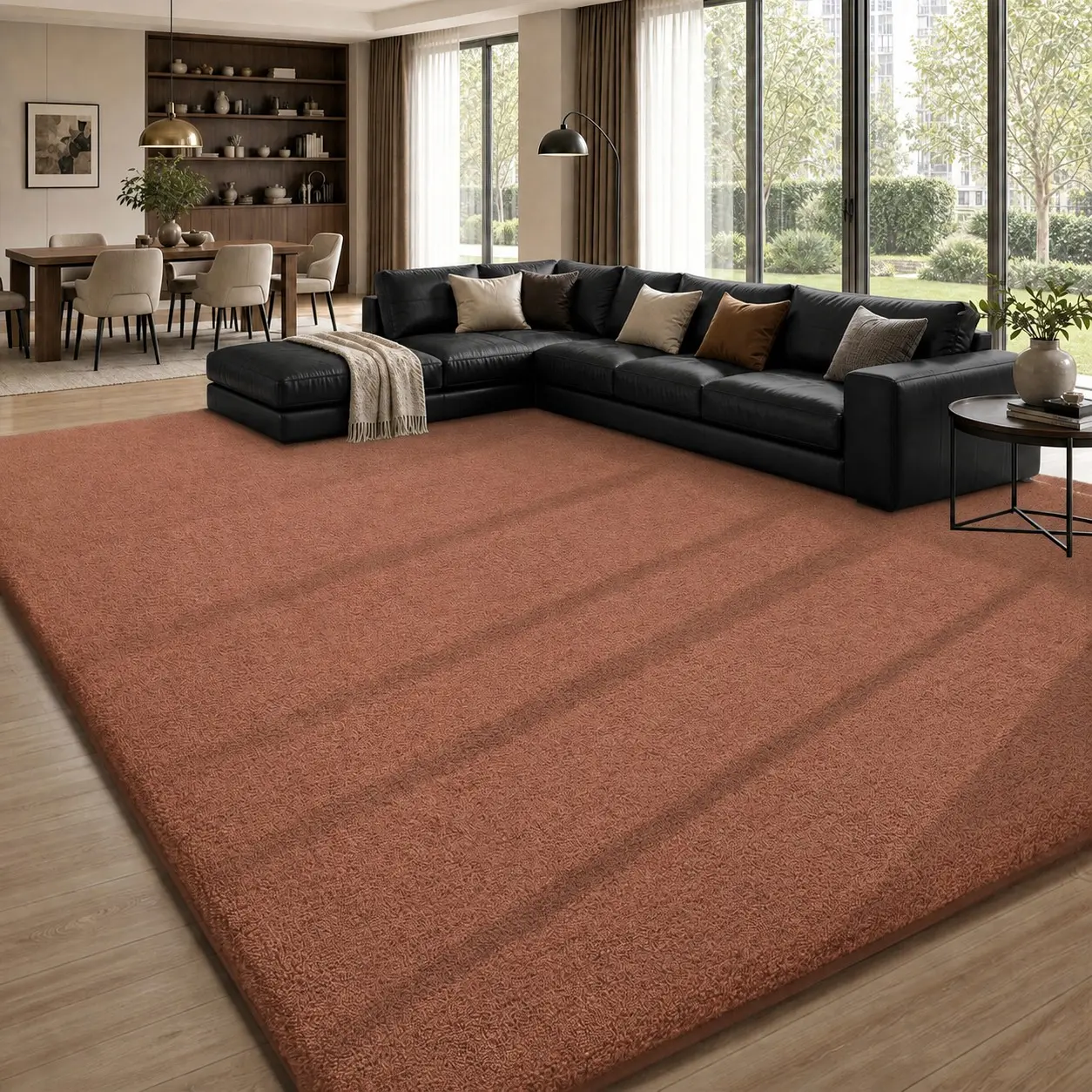 FAMVAL Large Dense Plush Pile Rectangular Shaggy Rug - Soft Modern Boujee Home Accessory, Rugs for Bedroom, Living Room Decorations, Room Decor, House Decor (Back to School)